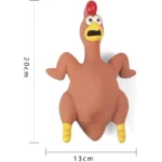 Cypiantis lateksinis žaislas Chicken rudas - Image 3