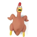 Cypiantis lateksinis žaislas Chicken rudas