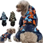 Neperšlampamas žieminis kombinezonas šuniui CAMO