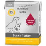 Platinum Menu paštetas šunims su antiena ir kalakutiena 185g