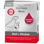 Platinum Menu paštetas šunims su jautiena ir vištiena 185g