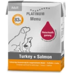 Platinum Menu paštetas šunims su kalakutiena ir lašiša 185g
