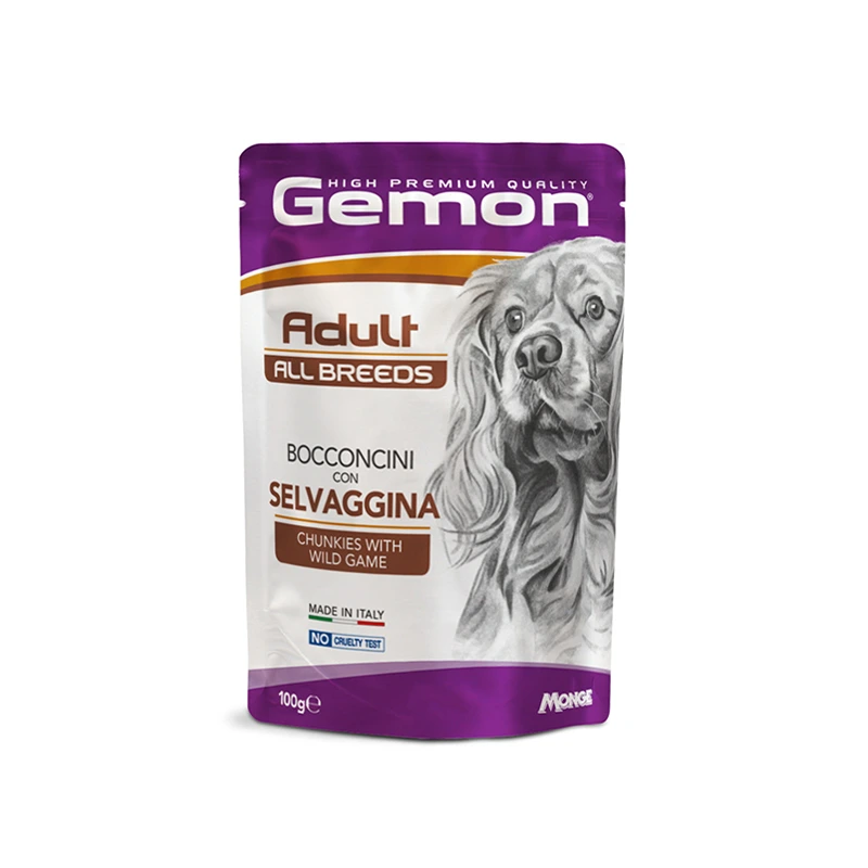0005437_g00629-gemon-wet-dog-pouches-chunkies-adult-wild-games-100-g w Gemon konservai suaugusiems šunims su žvėrienos gabalėliais 100 g - Image 1